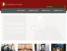 Tablet Screenshot of legionvocations.org